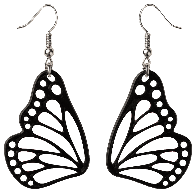 Pendientes Mariposa Shinobu Kimetsu No Yaiba — 3D-printed earrings