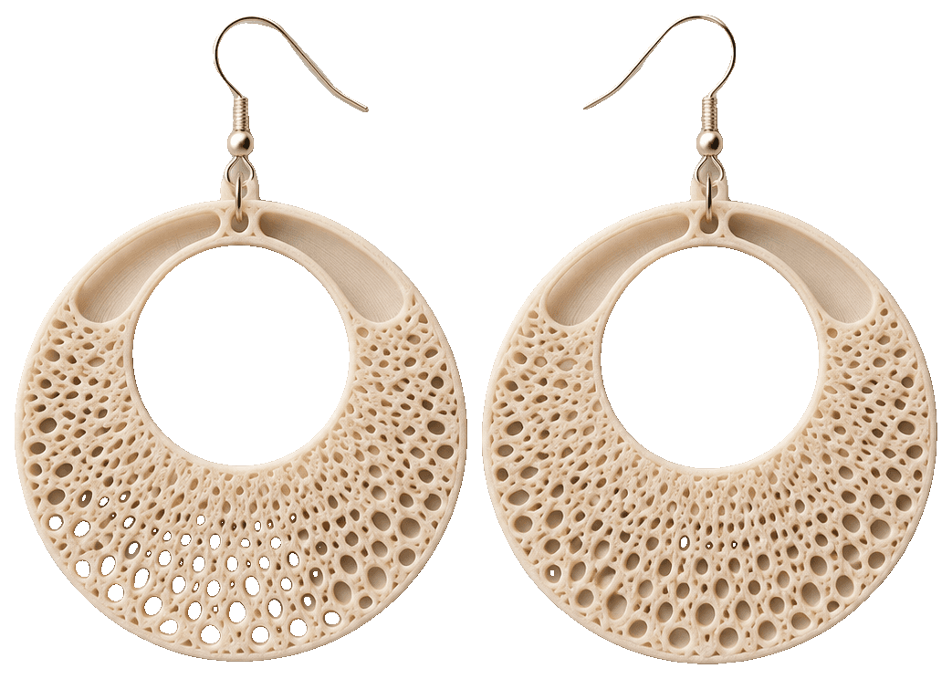 Boucles oreilles 296 — 3D-printed earrings