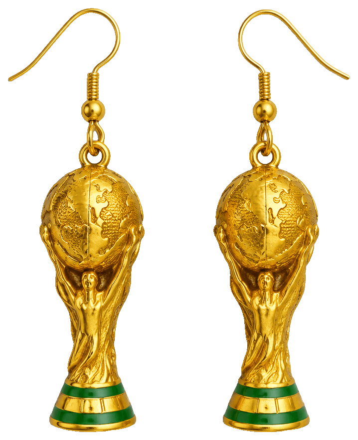 pendientes copa del mundo 2026 — 3D-printed earrings