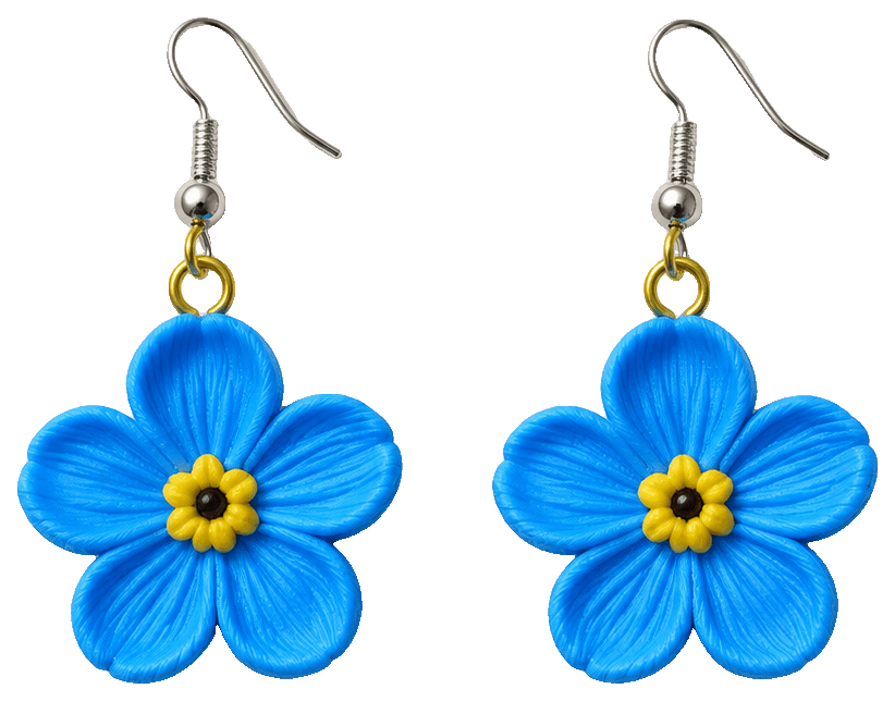 Forget Me Not Earrings — 3D-printed earrings