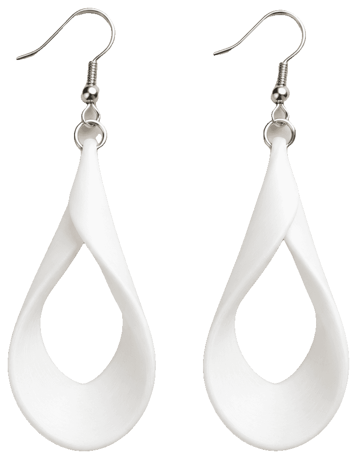 Twisted Dangle Earrings | Minimal 3D Printed — 3D-printed earrings