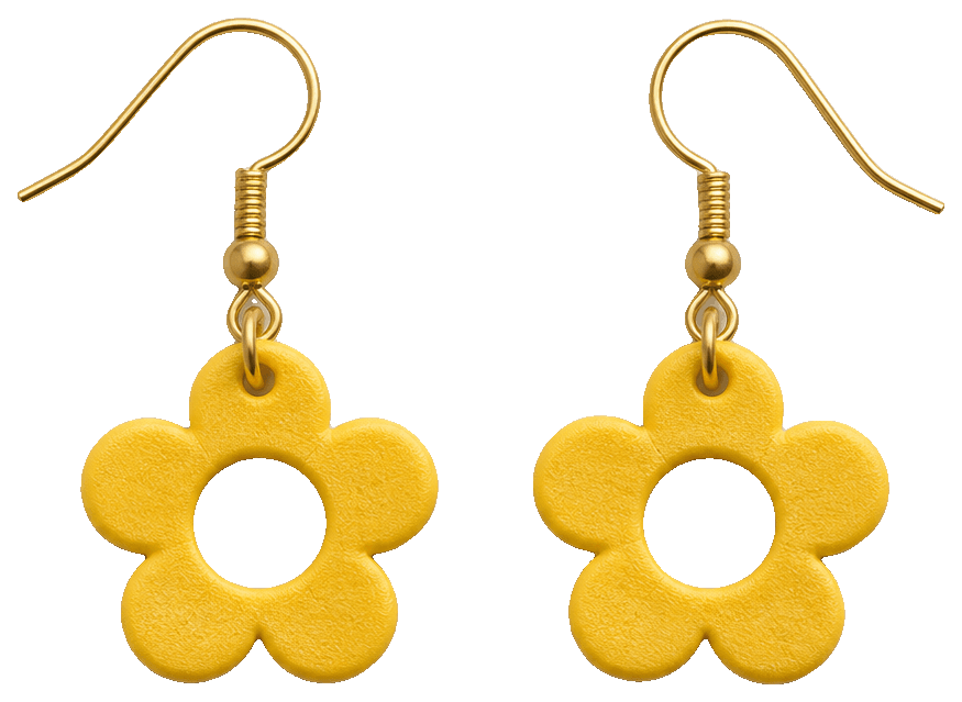Modern Flower Earrings — 3D-printed earrings