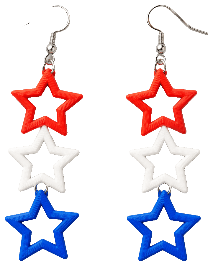 Star Cluster Earrings — 3D-printed earrings