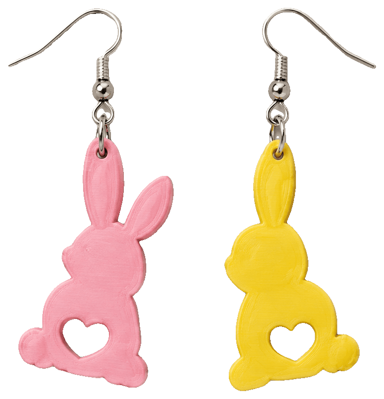 Bunny Earring 2 Tone color — 3D-printed earrings