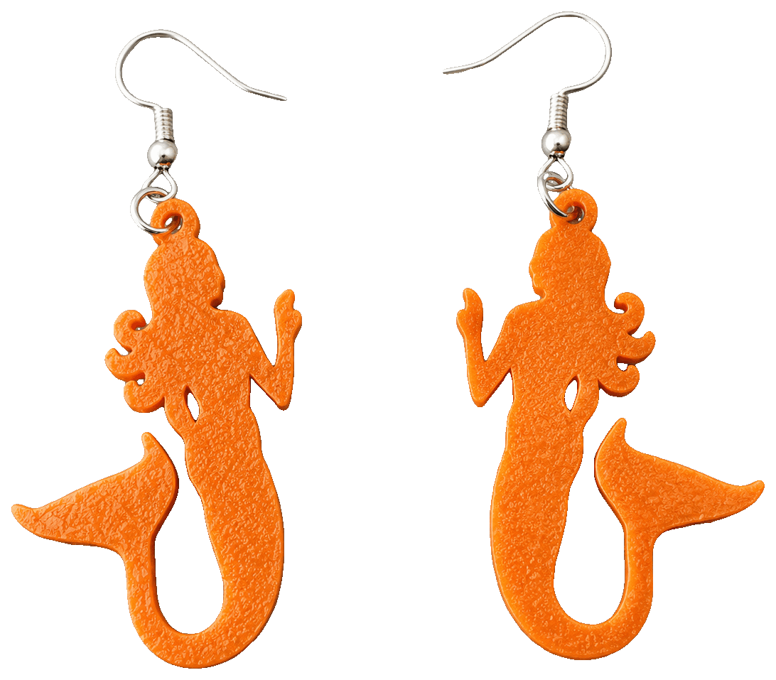 MERMAID EARRINGS by pejore1986 — 3D-printed earrings