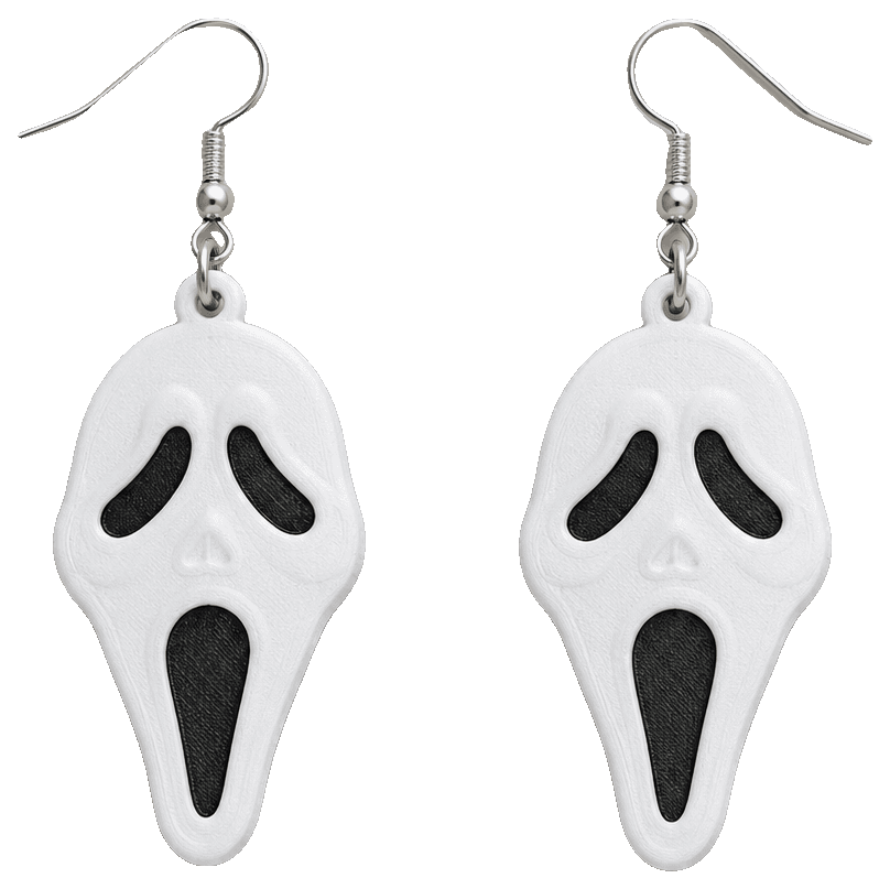 Scream earrings halloween — 3D-printed earrings