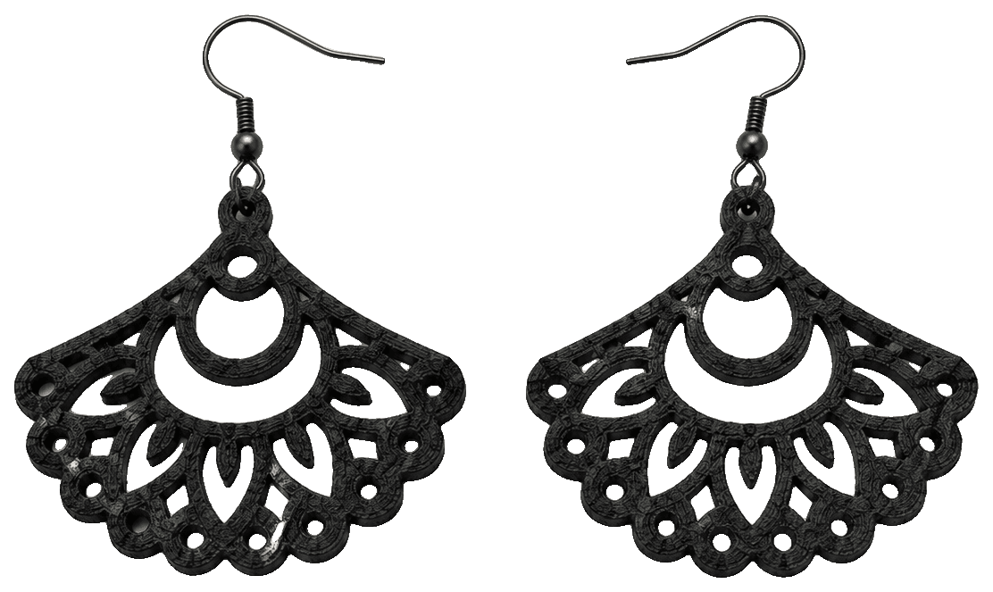 mandala earring — 3D-printed earrings