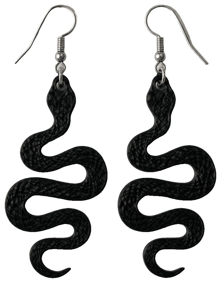 Snake Earring Halloween — 3D-printed earrings