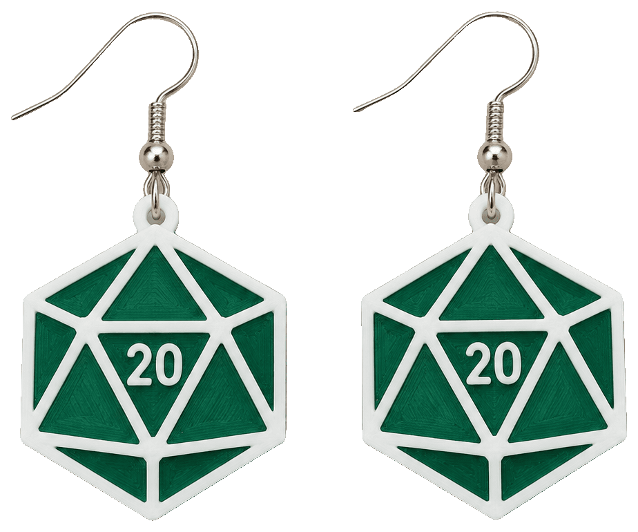 Earrings DND — 3D-printed earrings