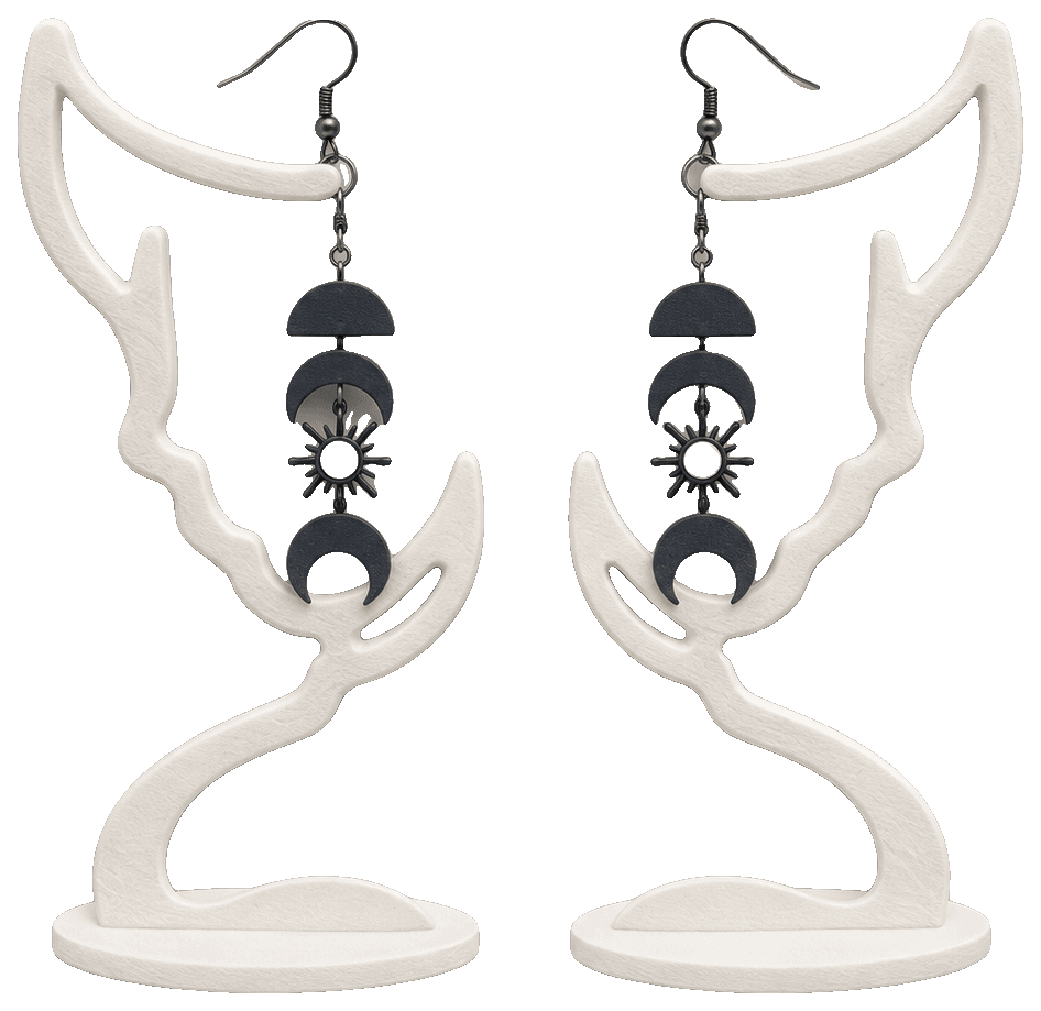Eclipse Earrings — 3D-printed earrings