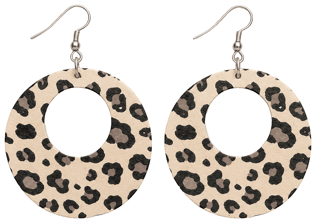 Leopard pattern earrings — 3D-printed earrings