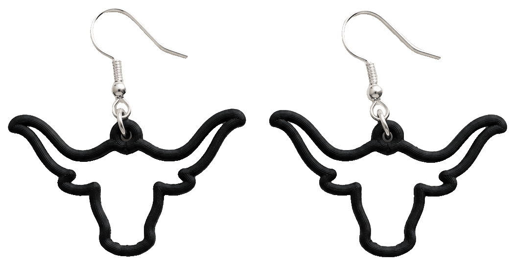 Bull Earrings — 3D-printed earrings