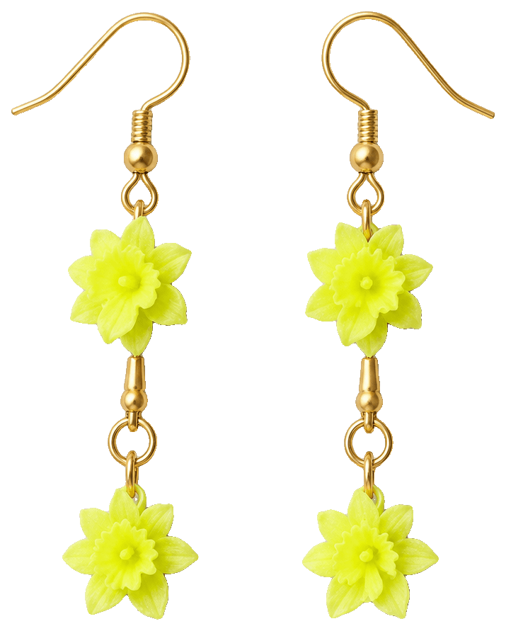 Daffodil earrings/necklace charm — 3D-printed earrings