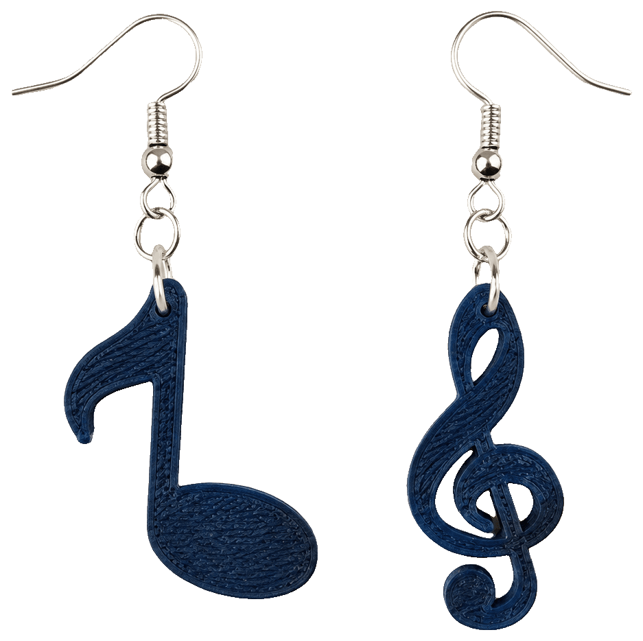 Music Memo Earrings — 3D-printed earrings