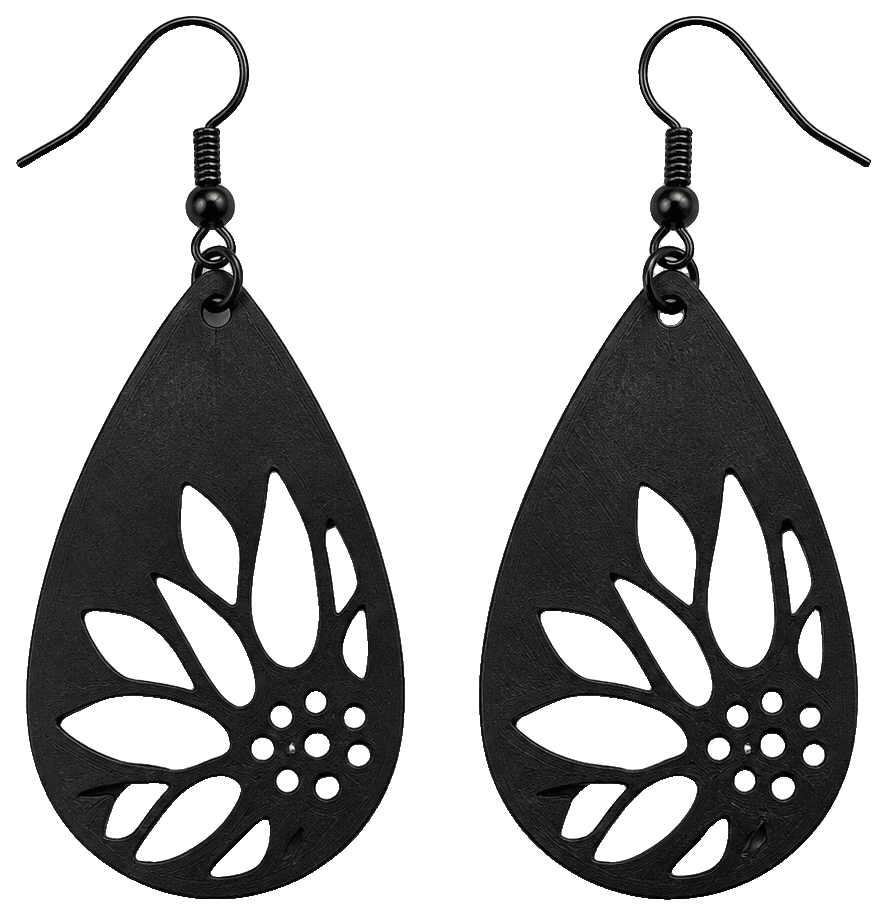 Sunflower earrings by PrintedColorado — 3D-printed earrings