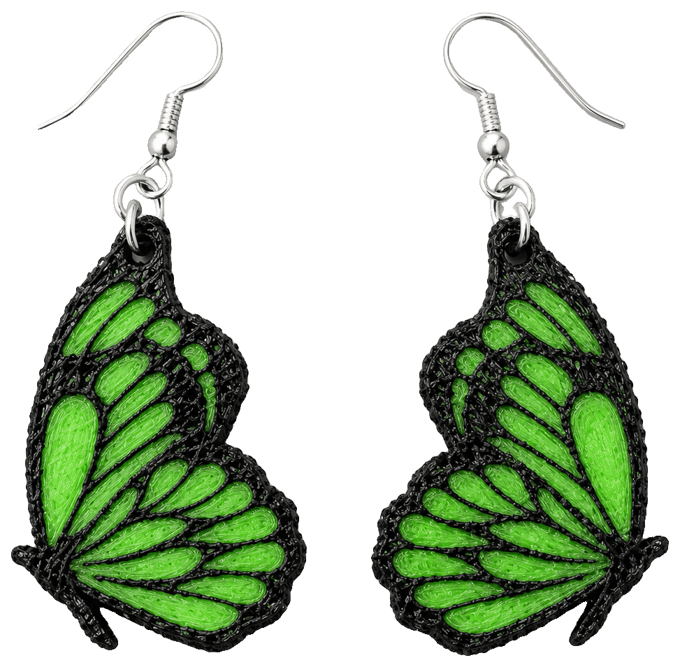 Flutter Wing earrings / Pendientes Mariposa — 3D-printed earrings