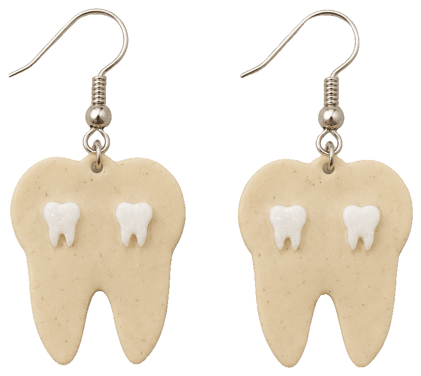 Tooth Stud Earrings — 3D-printed earrings