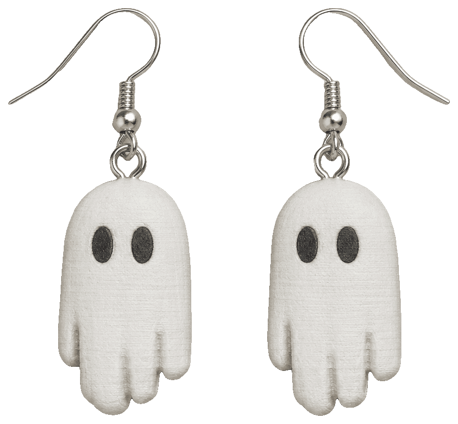 The Ghost Earring — 3D-printed earrings