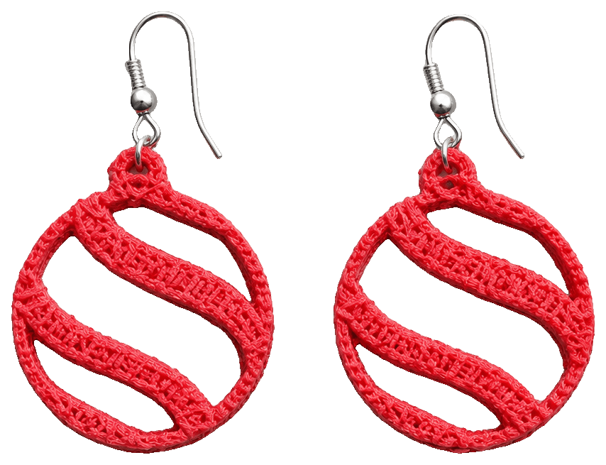 Christmas Earrings by Black Glovz — 3D-printed earrings