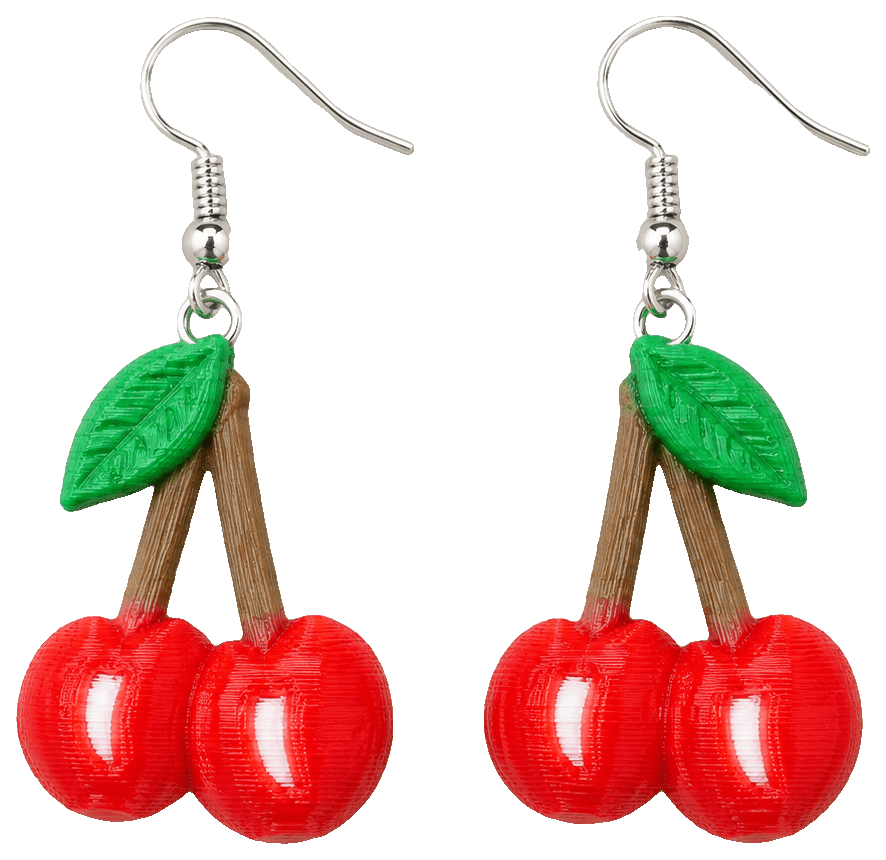 Cherry earrings by 3DPrintFairy — 3D-printed earrings