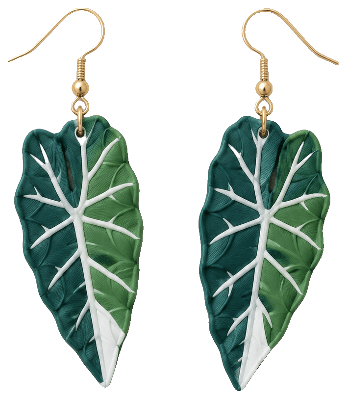 Alocasia Frydek earrings — 3D-printed earrings