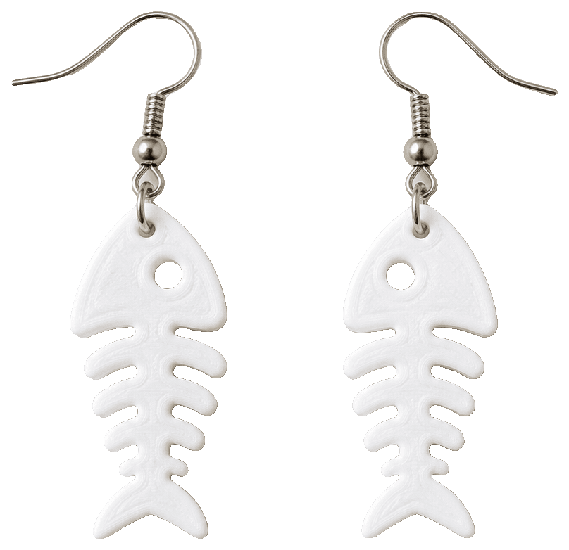 Fish earrings by Melix — 3D-printed earrings