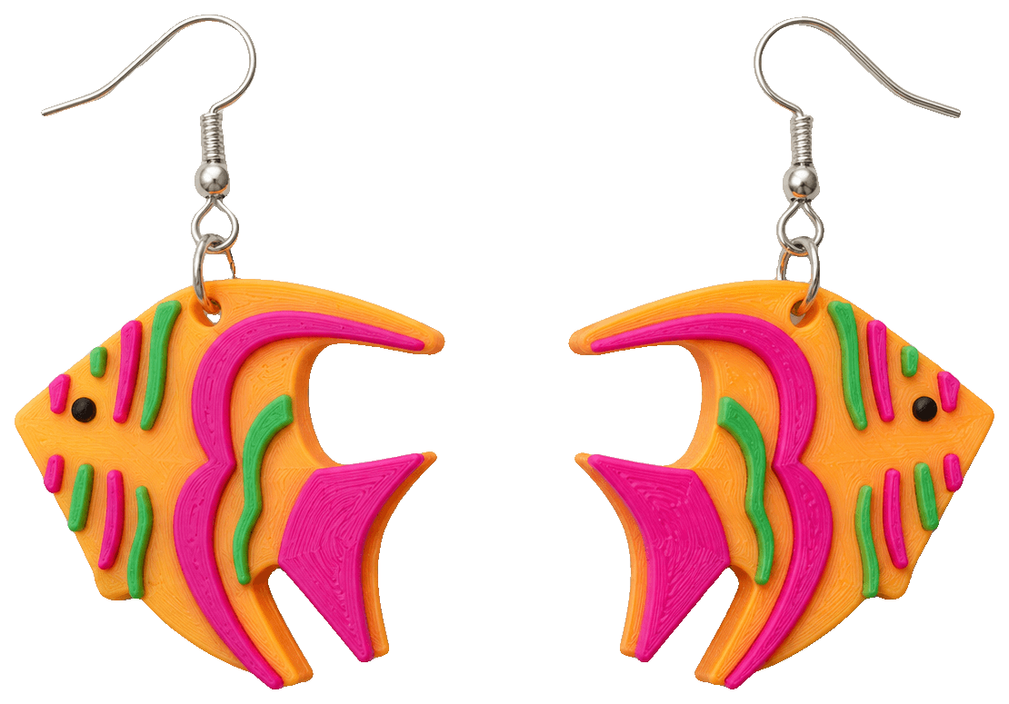 Fish earrings by 3DPrintFairy — 3D-printed earrings