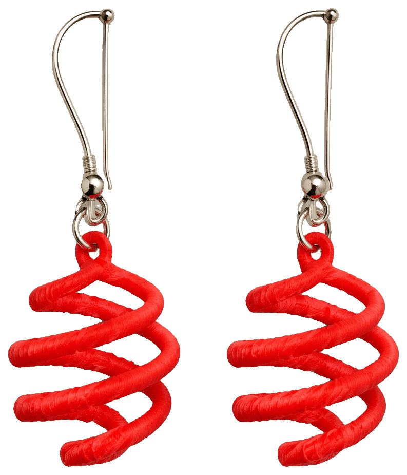 Christmas Ornament Earrings — 3D-printed earrings