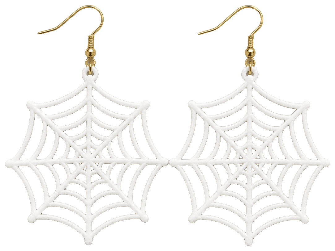 Halloween Spider web Earrings / Netz Ohrring — 3D-printed earrings