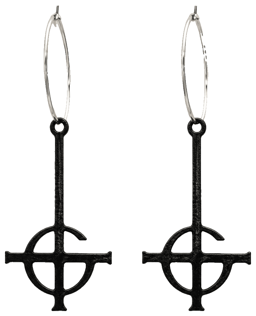 Ghost (band) cross earrings — 3D-printed earrings