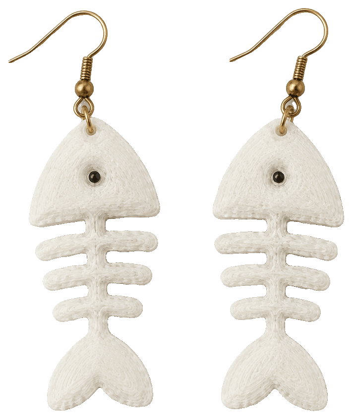 Fish Earrings by Kei — 3D-printed earrings