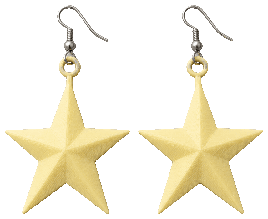 Christmas Star Earrings by Brithawkes — 3D-printed earrings