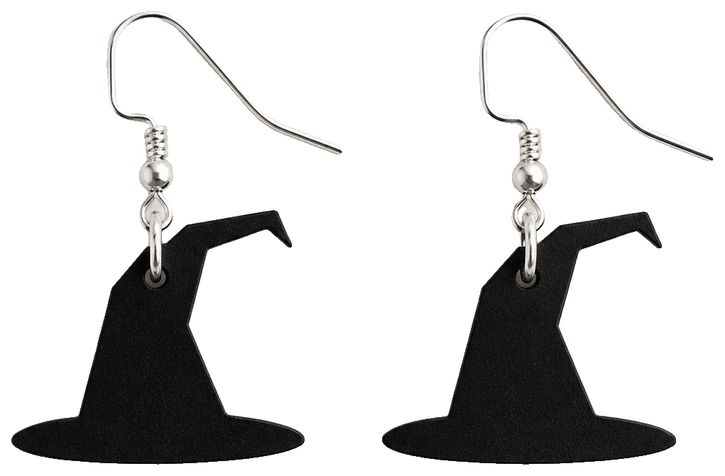 HALLOWEEN WITCH HAT EARRING — 3D-printed earrings