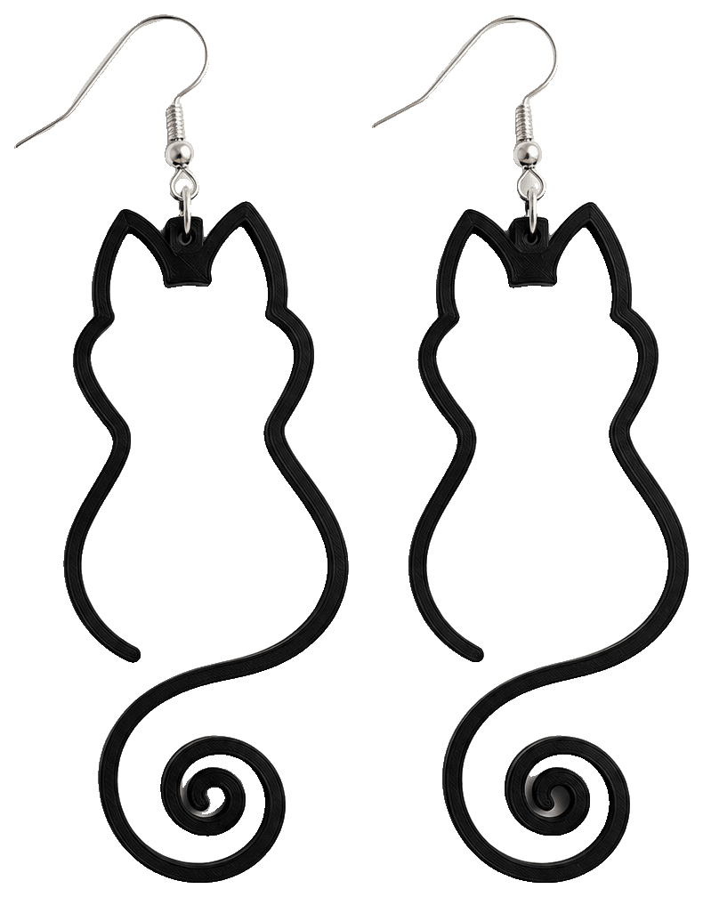 CAT EARRING — 3D-printed earrings