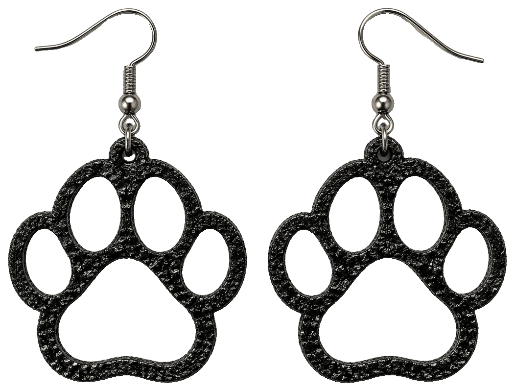 Pawprint earrings by Haledesigns3d — 3D-printed earrings