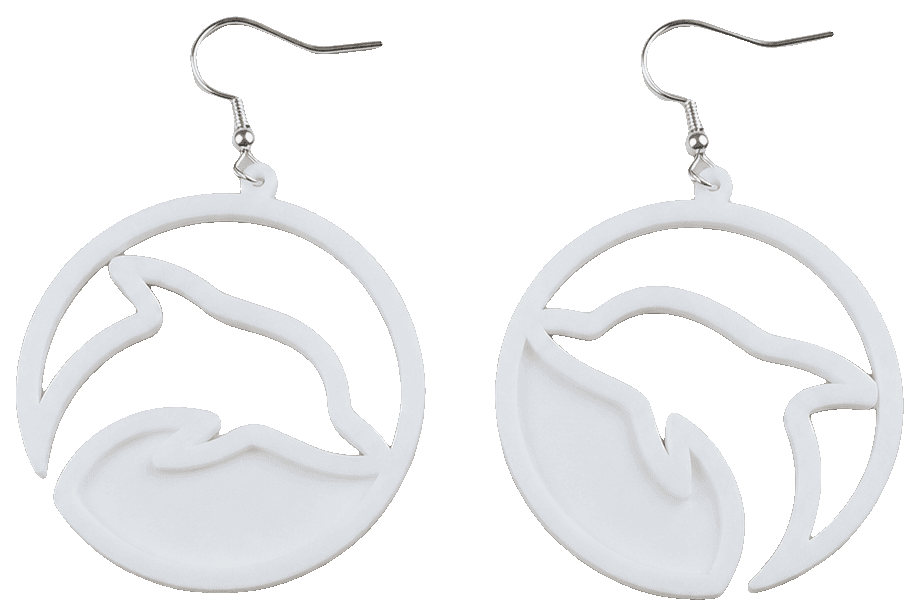 orecchini delfino — 3D-printed earrings