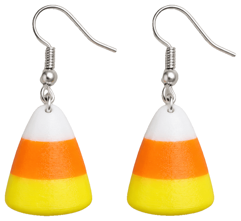 Candy Corn Earrings by Final Layer 3D — 3D-printed earrings