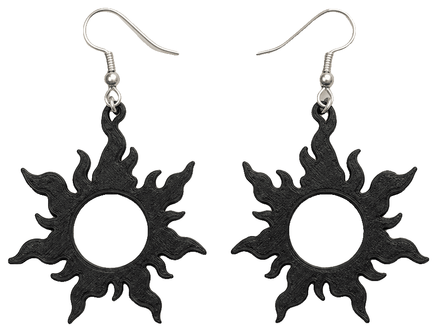 Sun earrings by Portokali — 3D-printed earrings