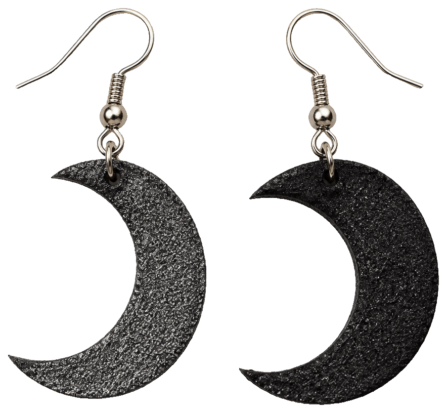 Moon earrings — 3D-printed earrings