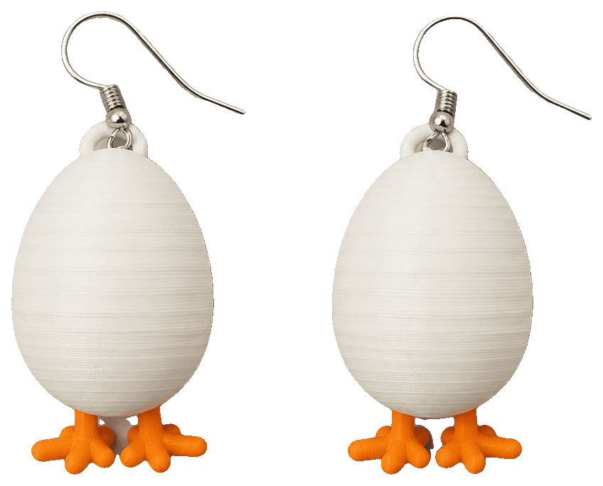 Easter Egg Earring — 3D-printed earrings