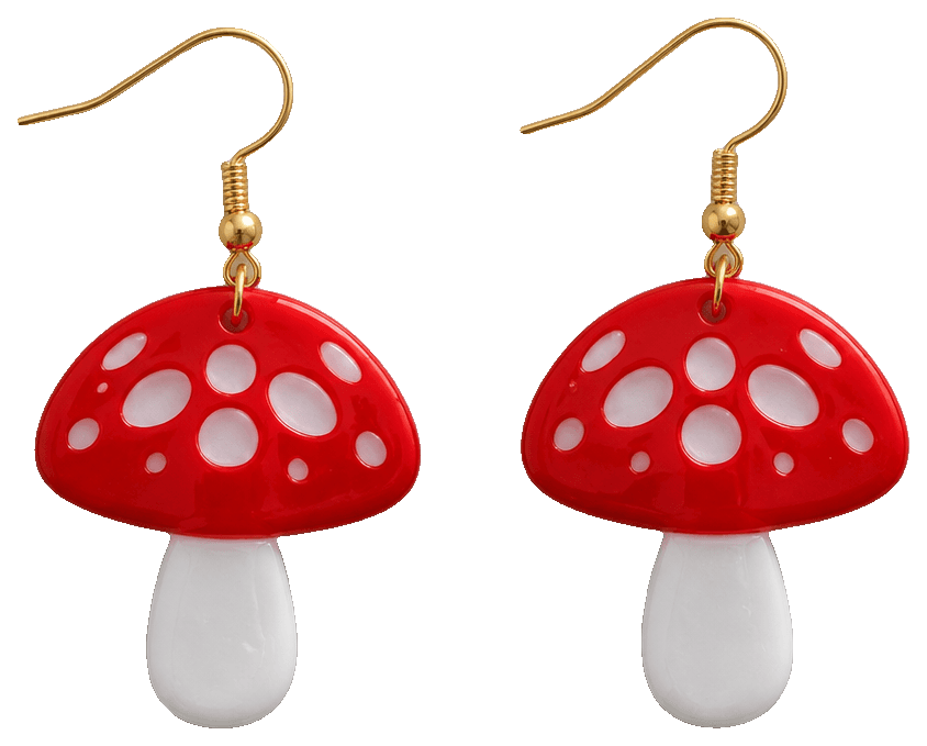 Mushroom earrings by Artist3d — 3D-printed earrings