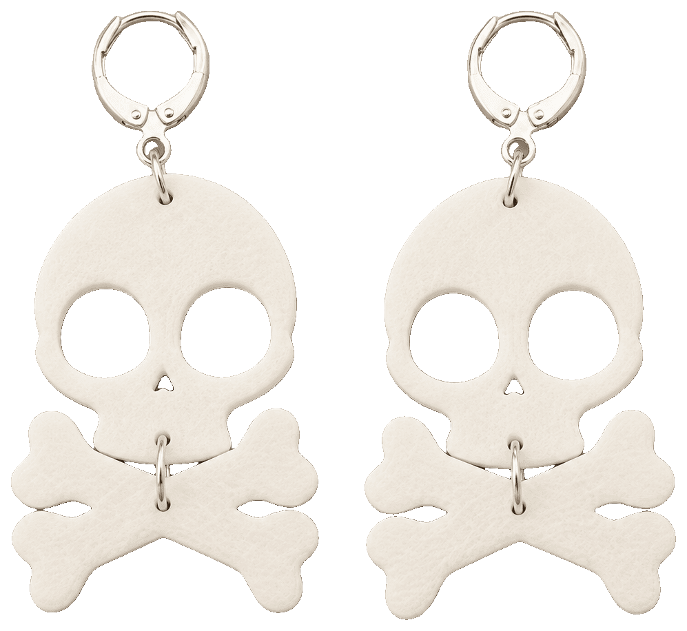 Skull and bones earrings — 3D-printed earrings