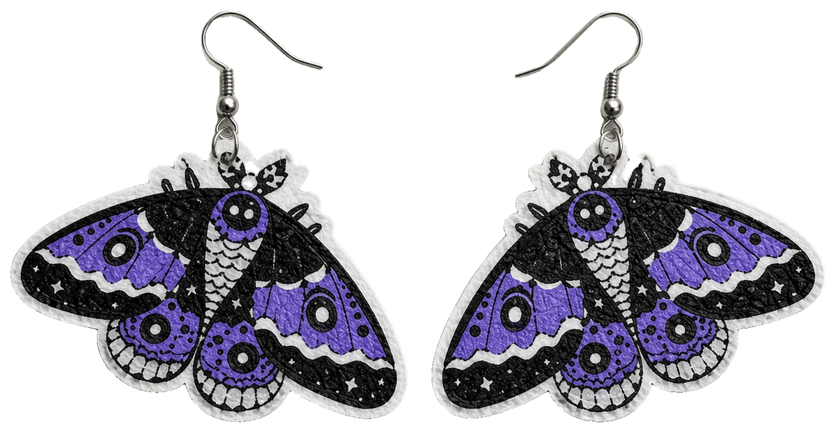 Moth Earrings — 3D-printed earrings