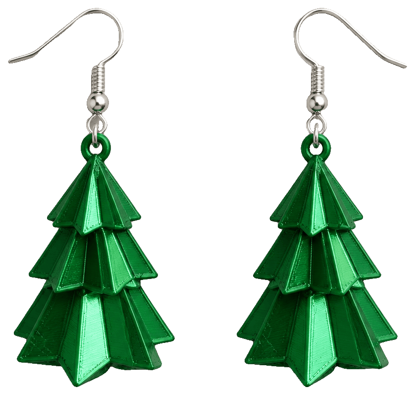 Earring christmas tree arbol de navidad pendiente — 3D-printed earrings