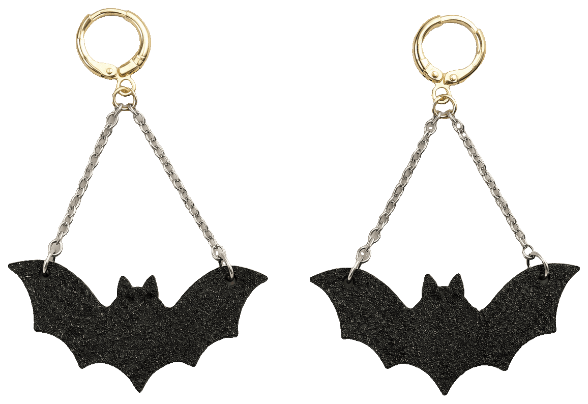 Bat earrings — 3D-printed earrings