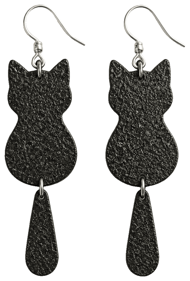 pendientes gatos — 3D-printed earrings
