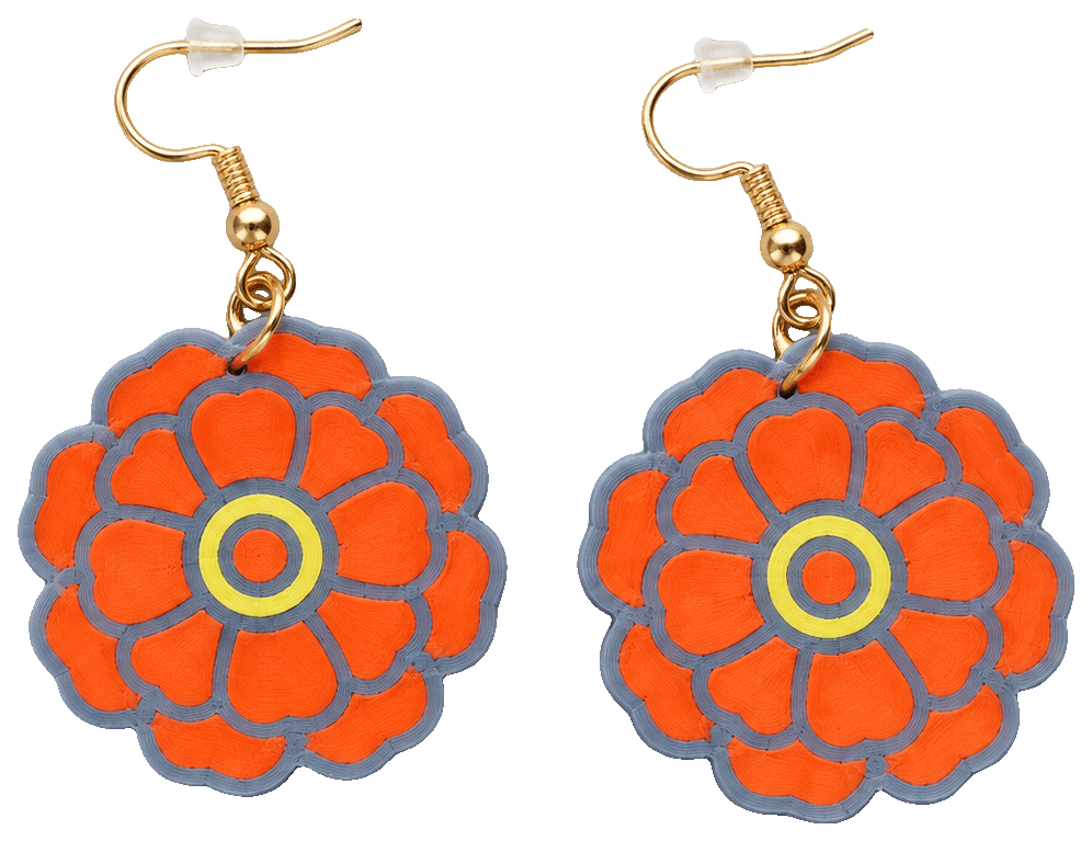Marigold Earrings — 3D-printed earrings
