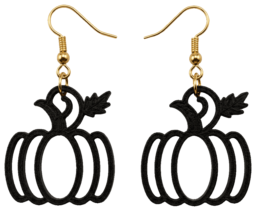 Pumpkin Earrings — 3D-printed earrings