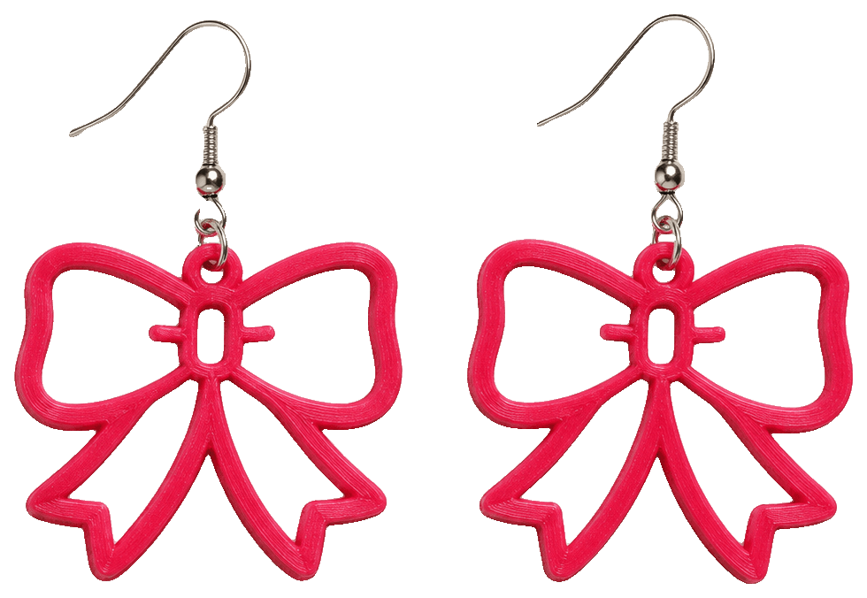 Ribbon Delight Earrings — 3D-printed earrings