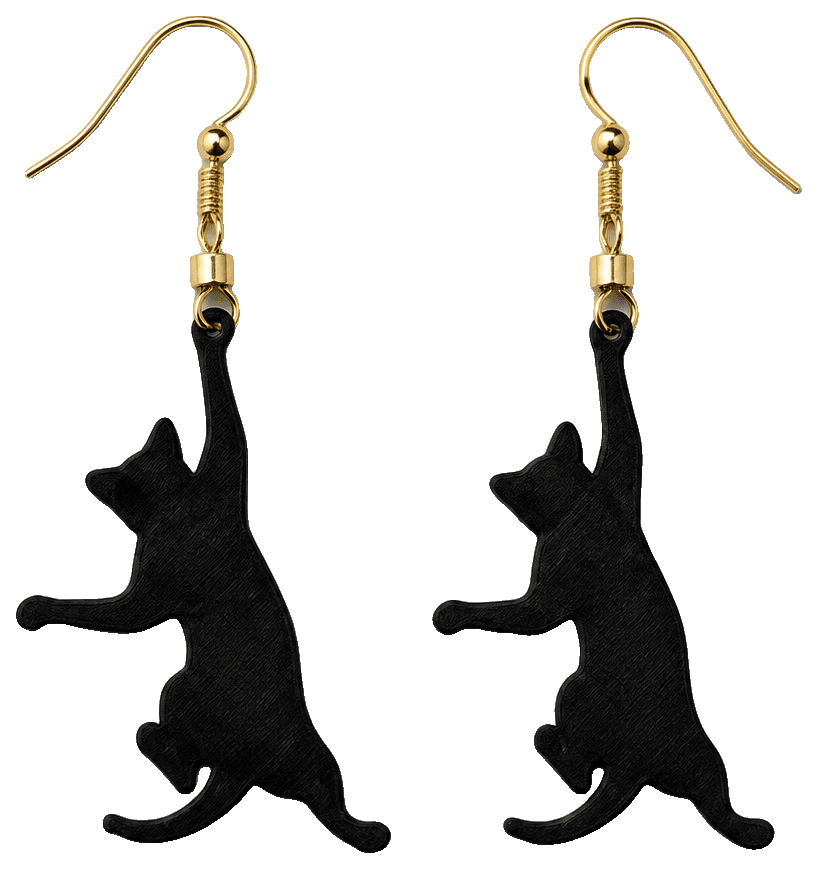 Earrings Cat — 3D-printed earrings